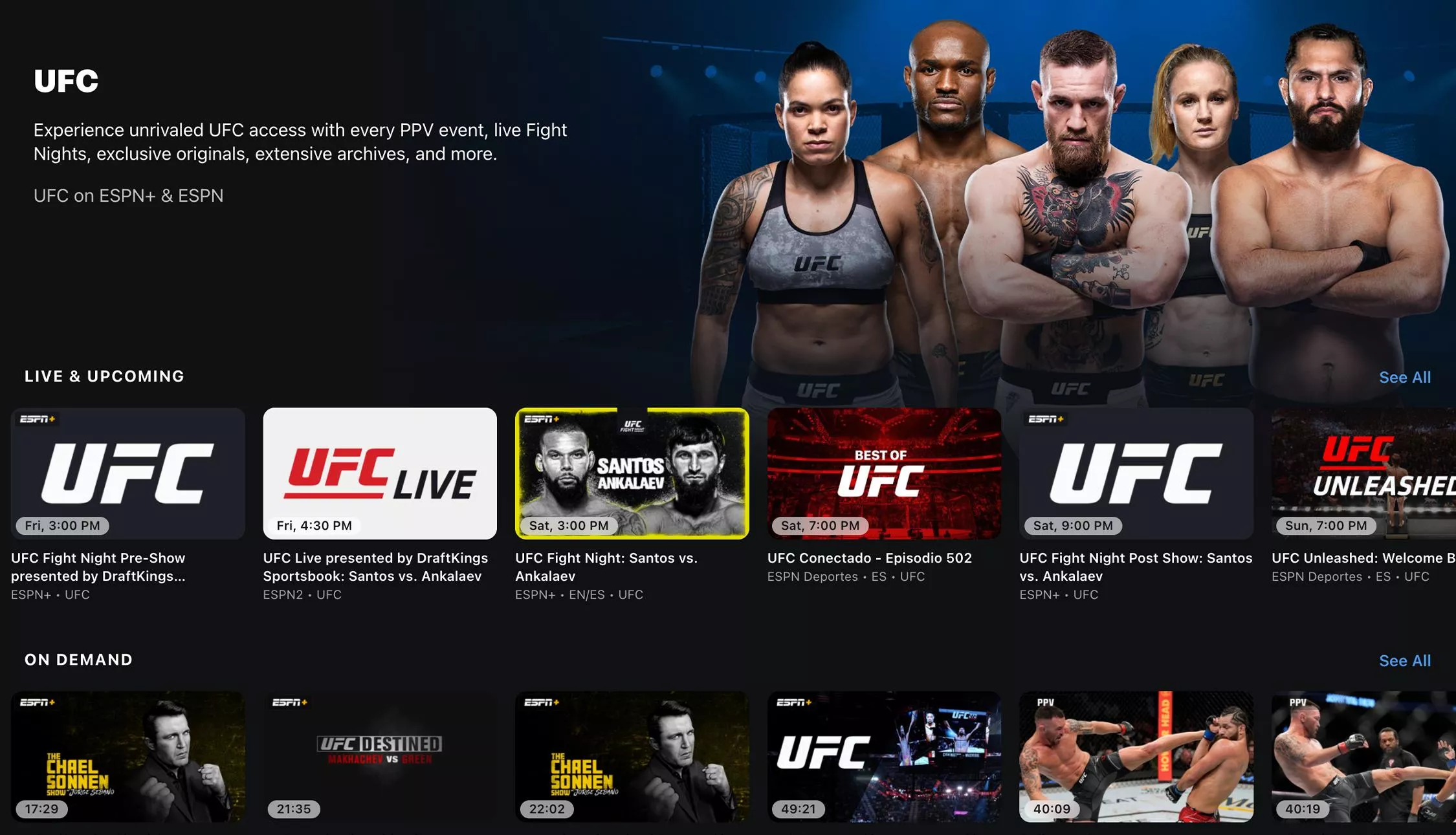 UFC on ESPN+