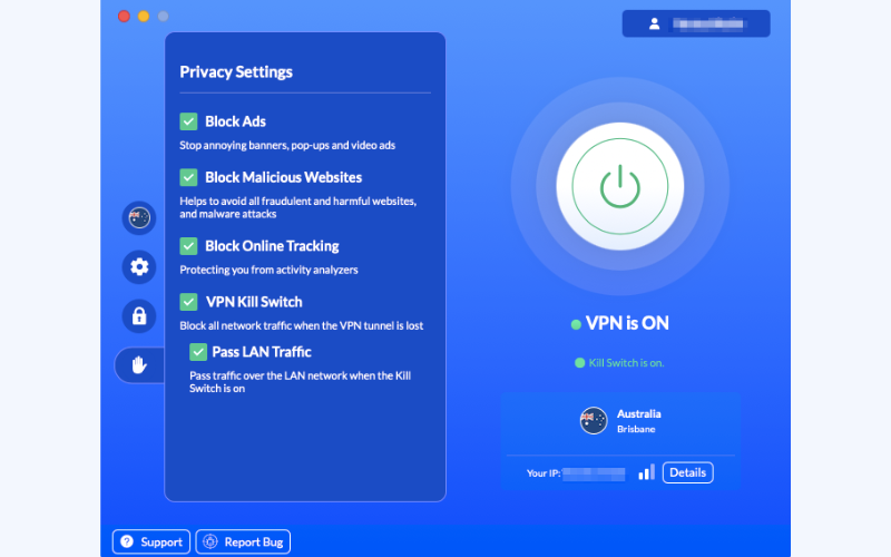 Configure as definições da VPN