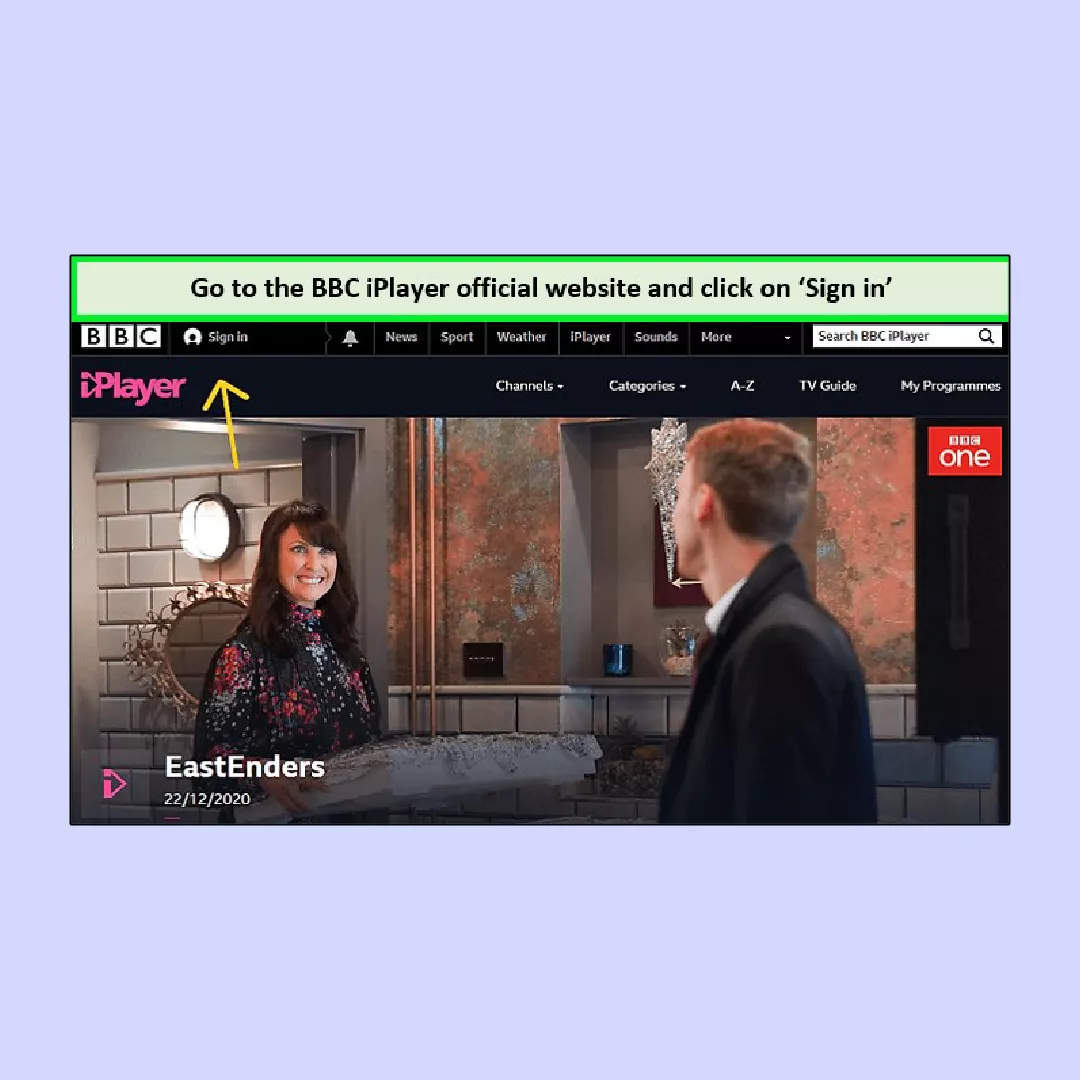 BBC iPlayer sign in