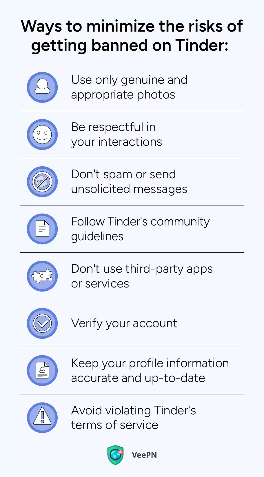 Strategies to Reduce Tinder Ban Risks