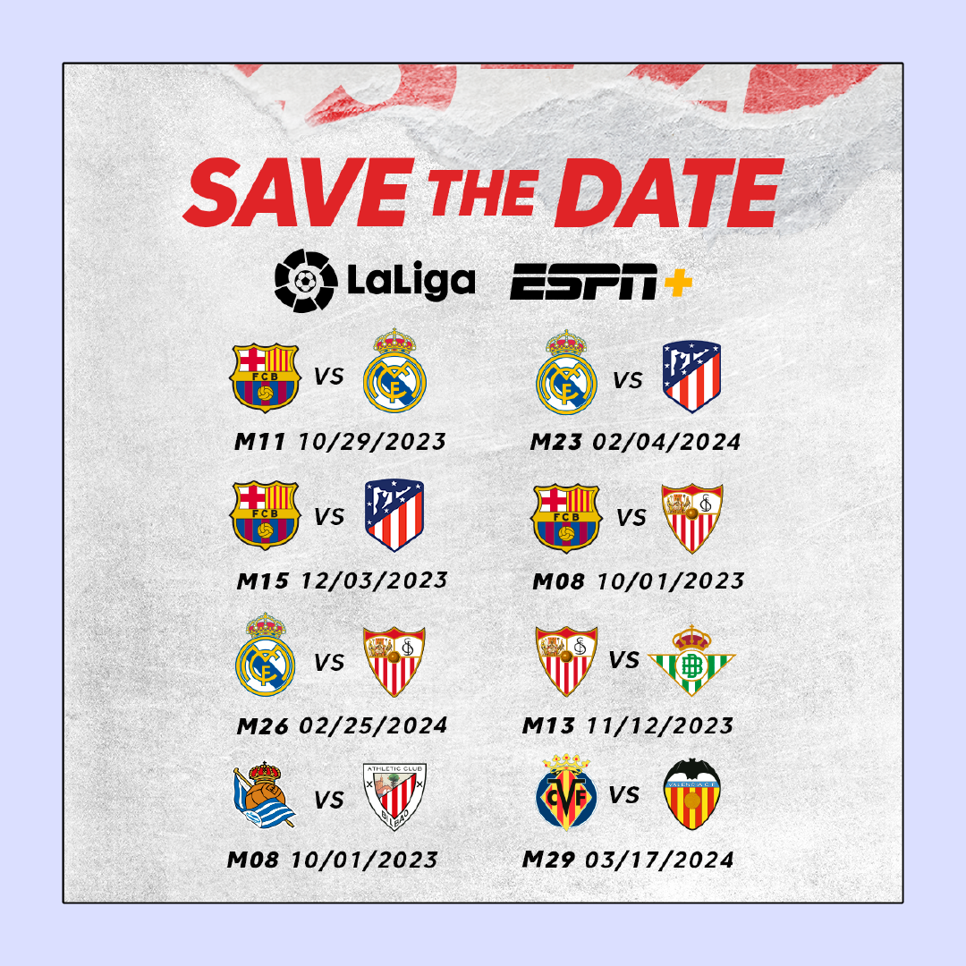 La Liga games schedule