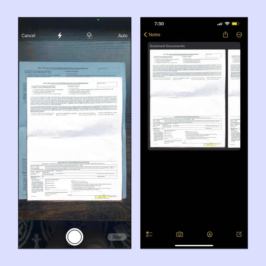 Scan documents iOS