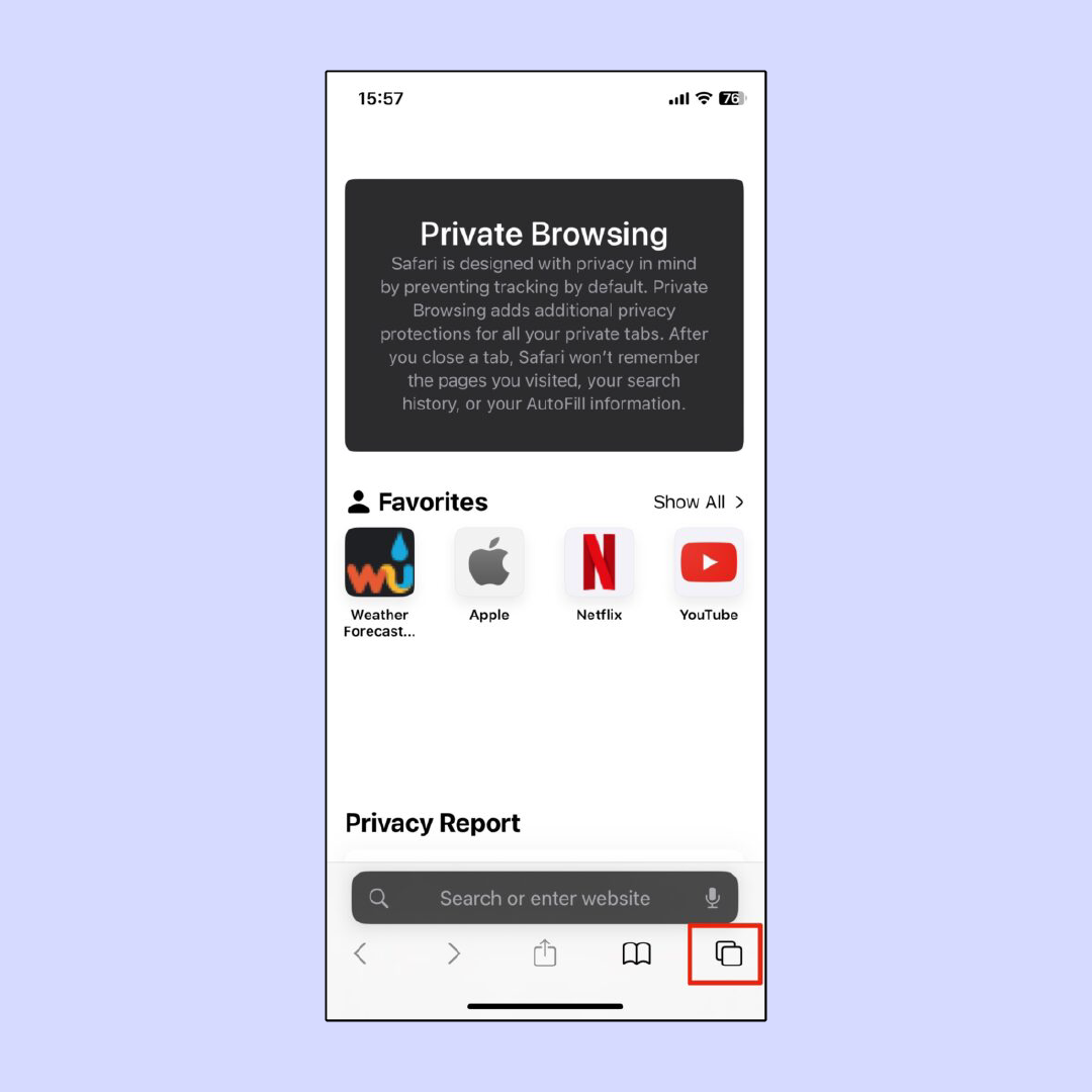Private browsing iOS