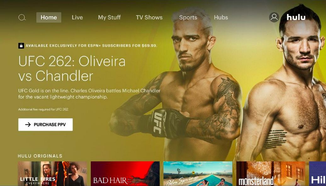 UFC en Hulu + Live TV