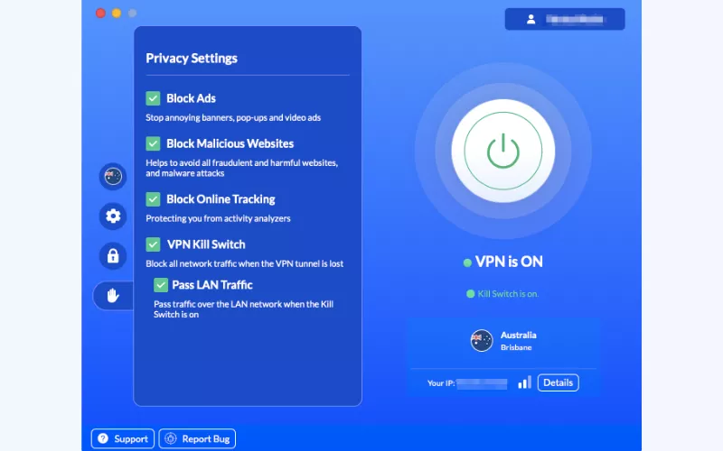 Configure VeePN’s privacy and security settings