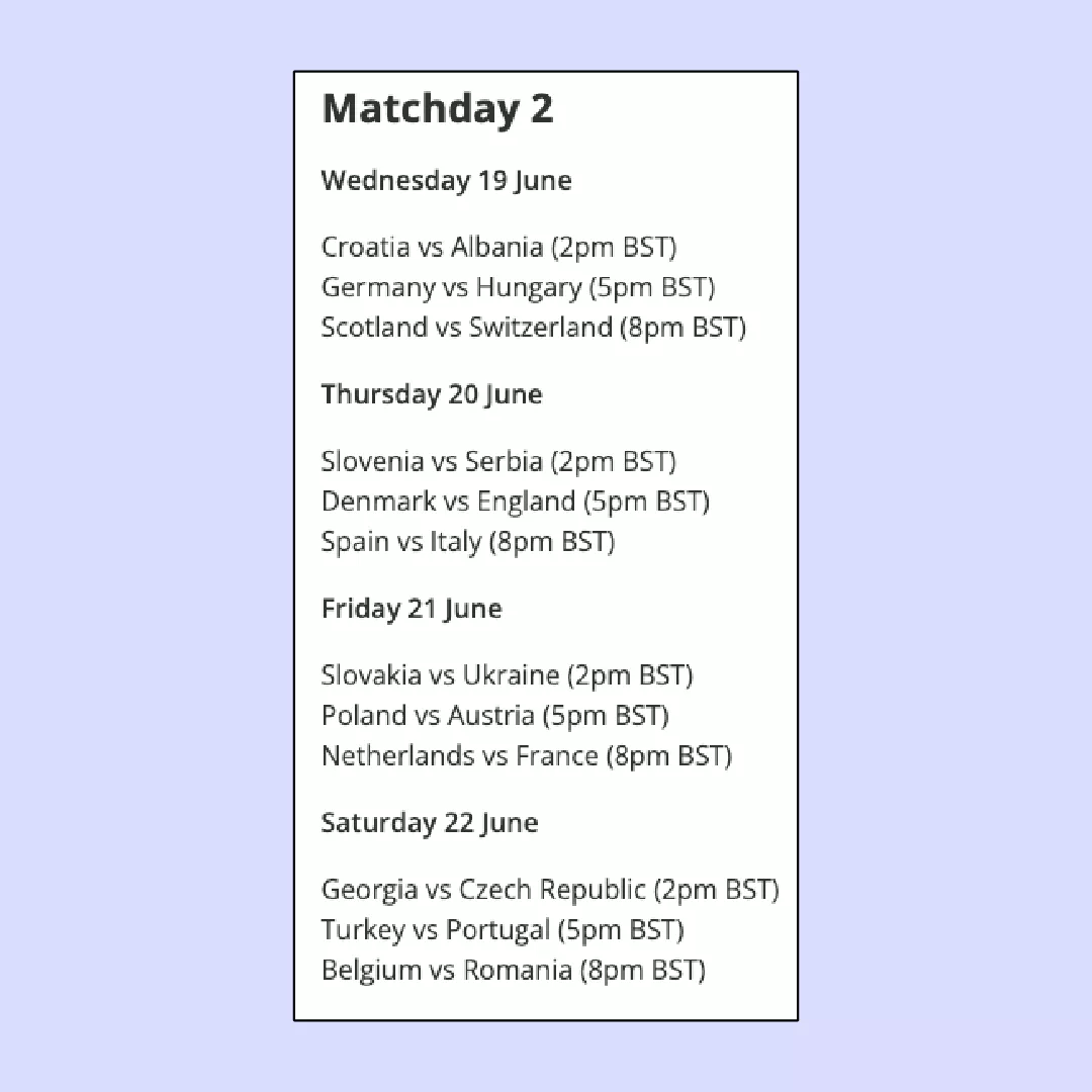 EURO 2024 Matchday-2