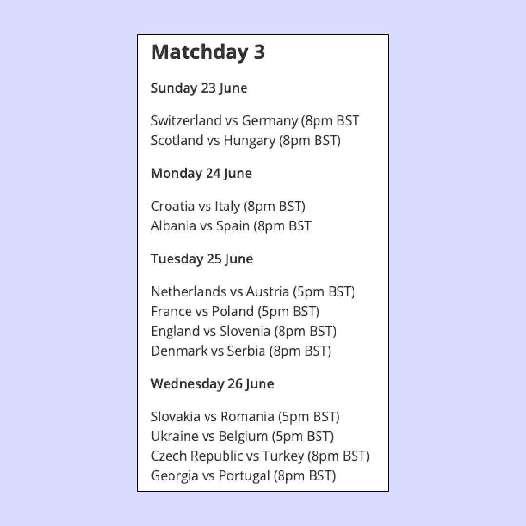 EURO-2024 Matchday-3