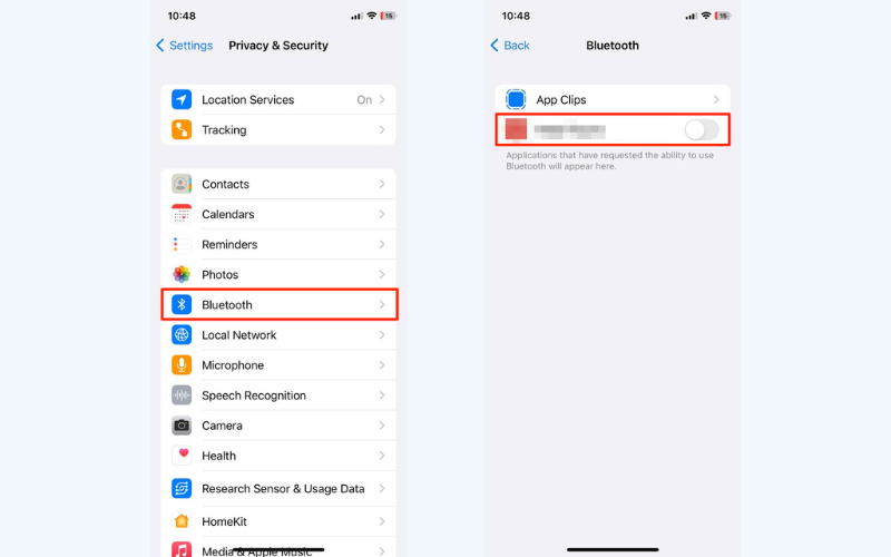 How to disable Bluetooth tracking on iPhone