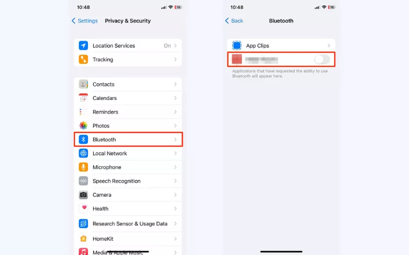 How to disable Bluetooth tracking on iPhone