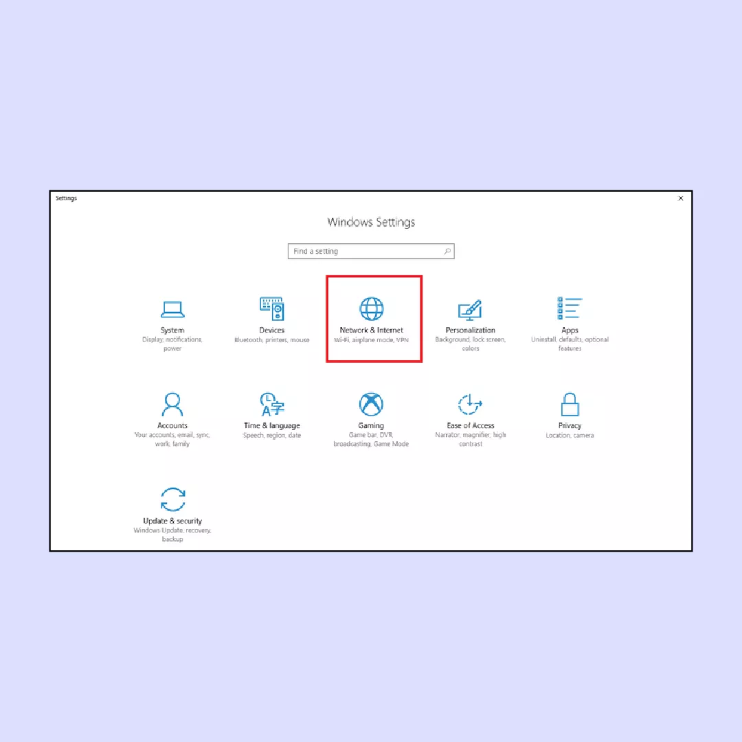 Network & Internet Windows