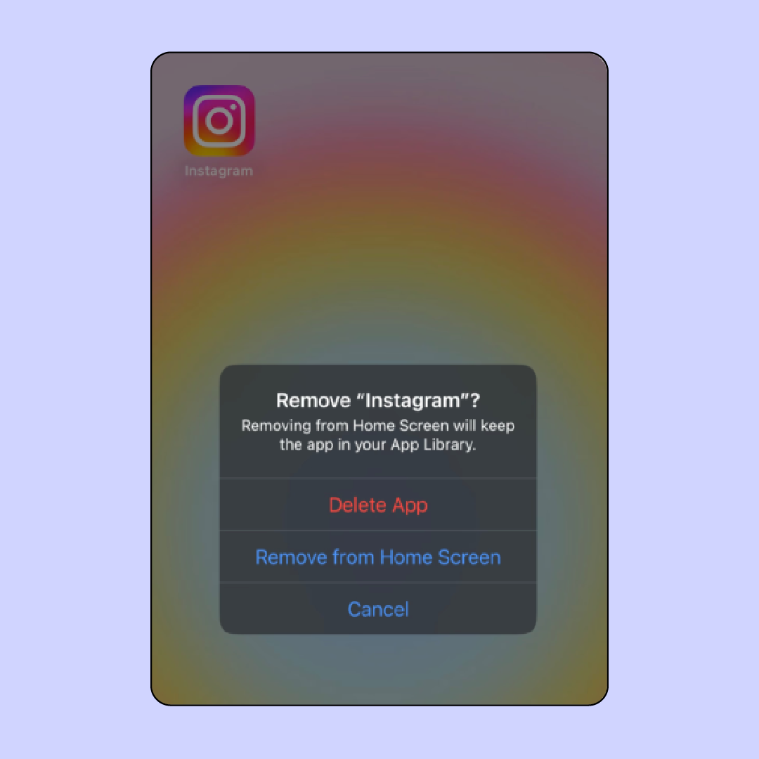 Remove Instagram app