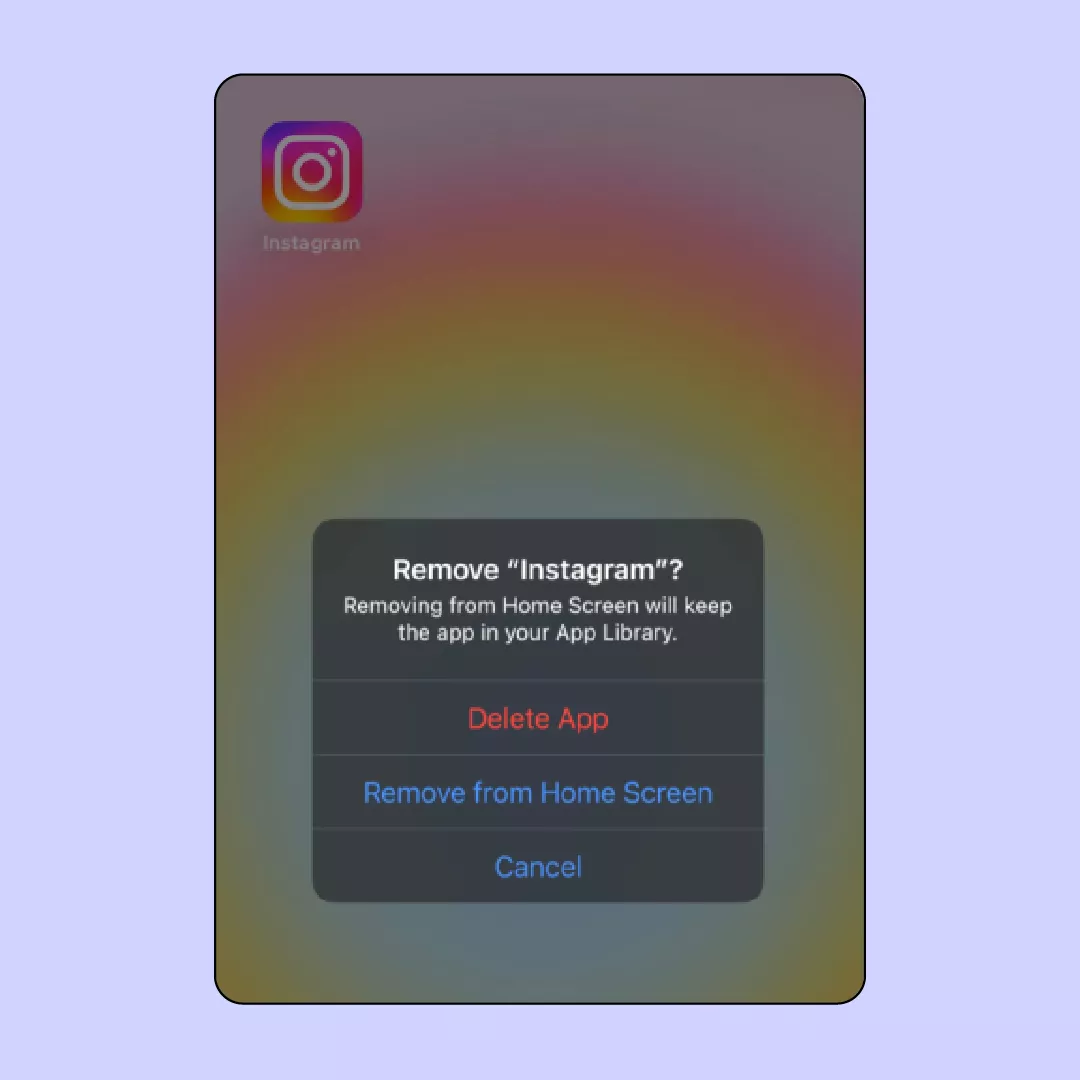 Remove Instagram app