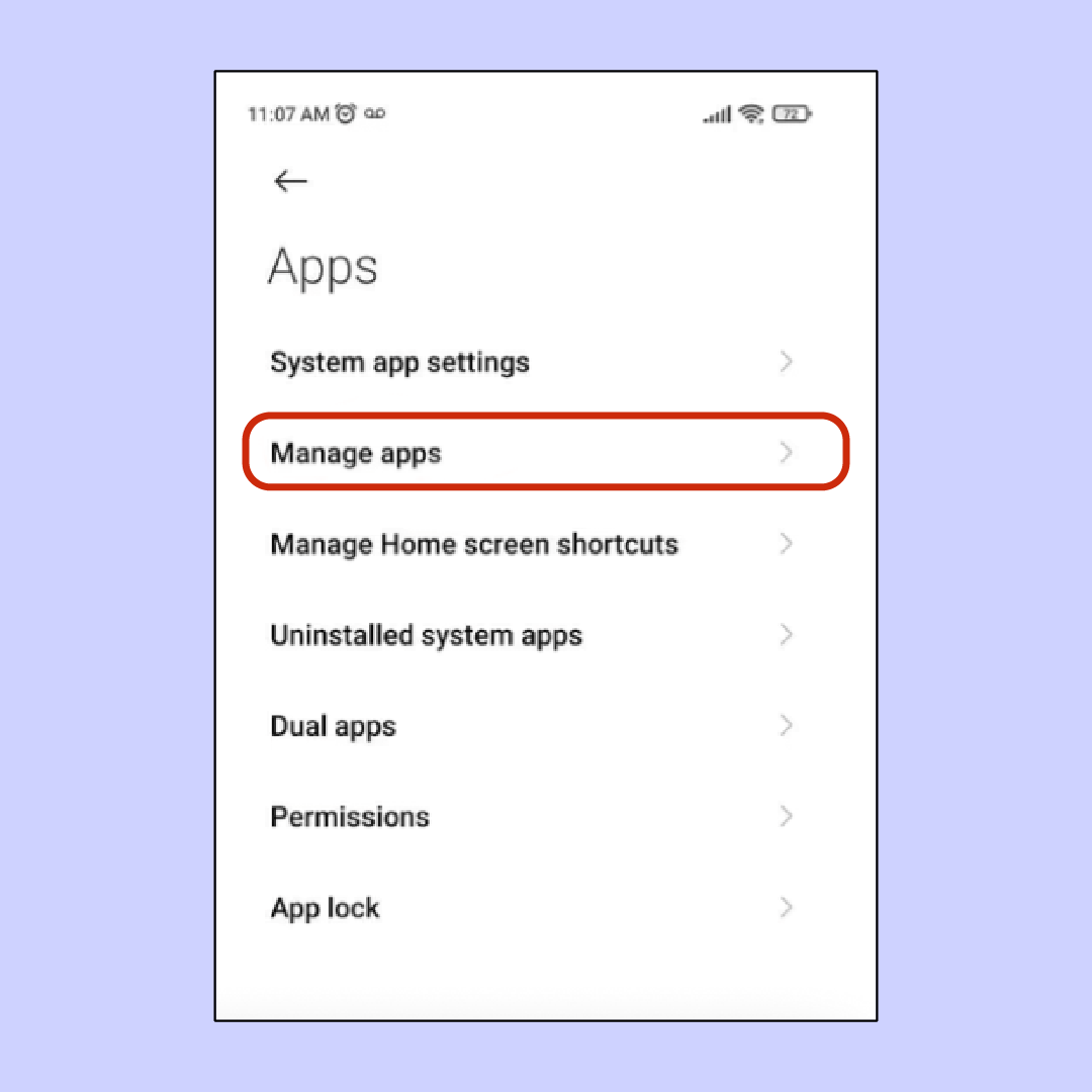 Manage Android apps