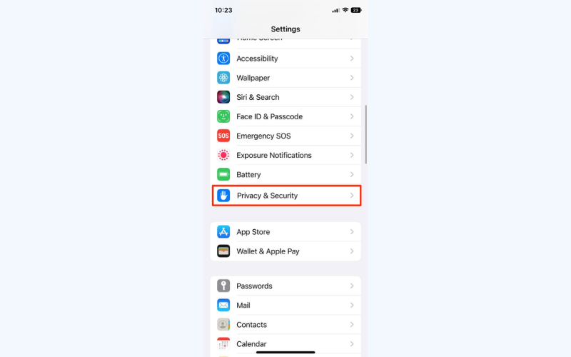 Configure your phone’s privacy settings
