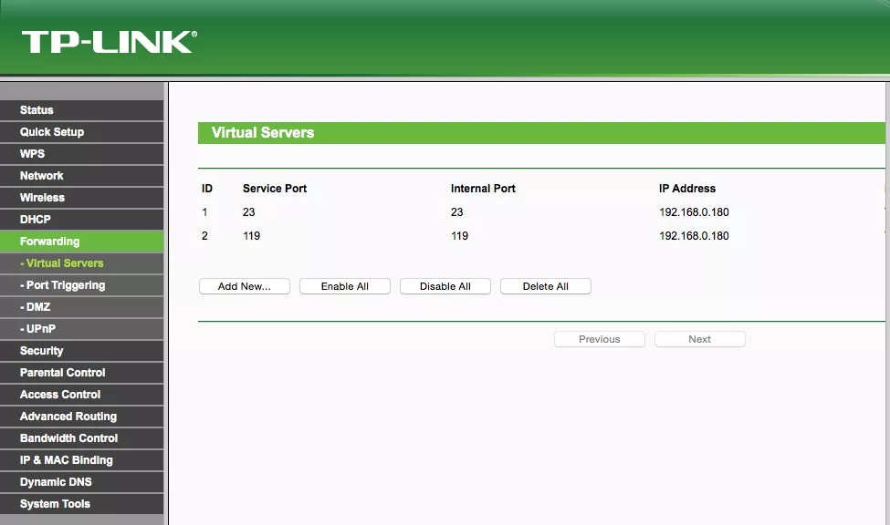 Find port forwarding settings in your router’s admin panel