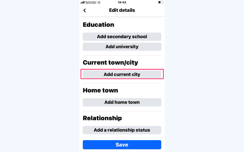 Tap "Add current city"