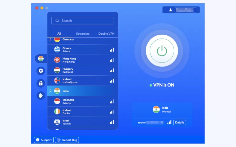 Connecting to an Indian IP address