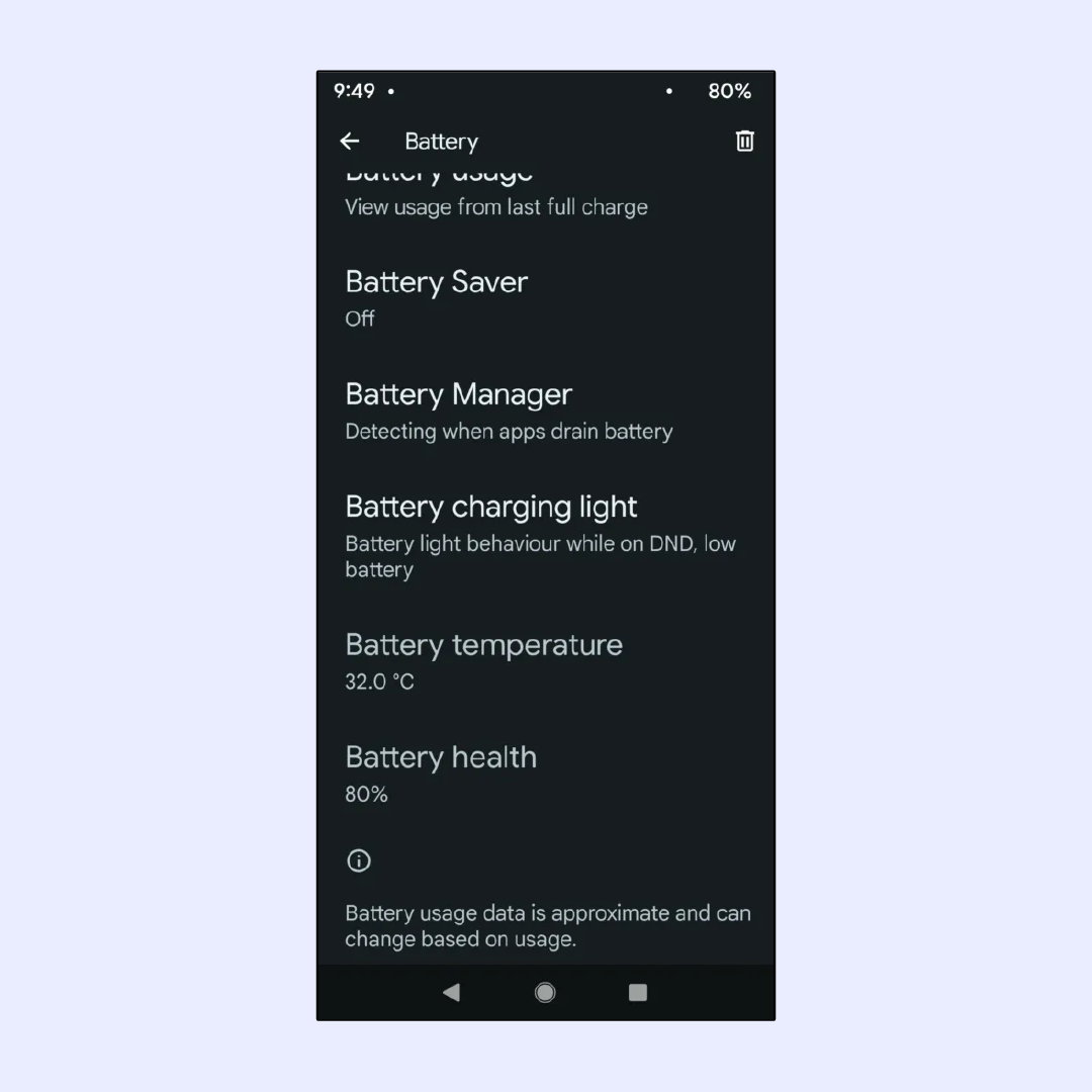 Android battery health