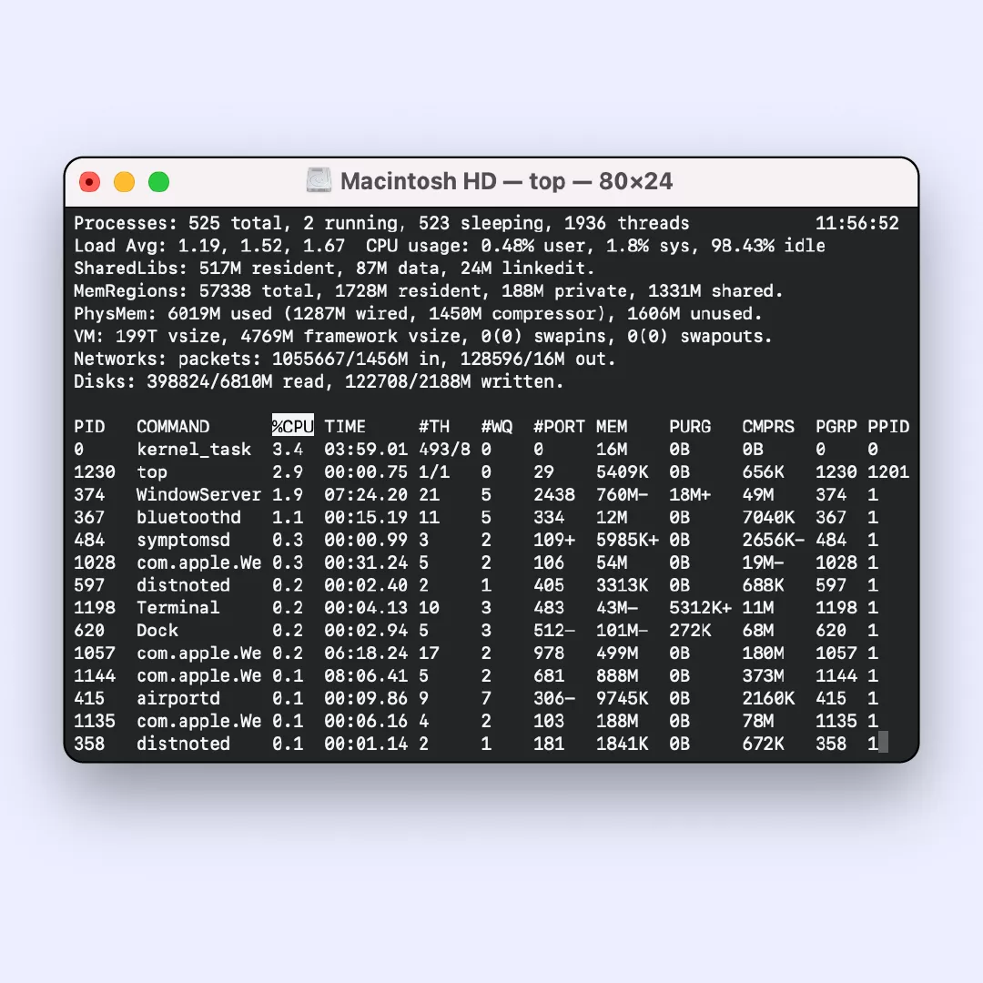 MacOS terminal