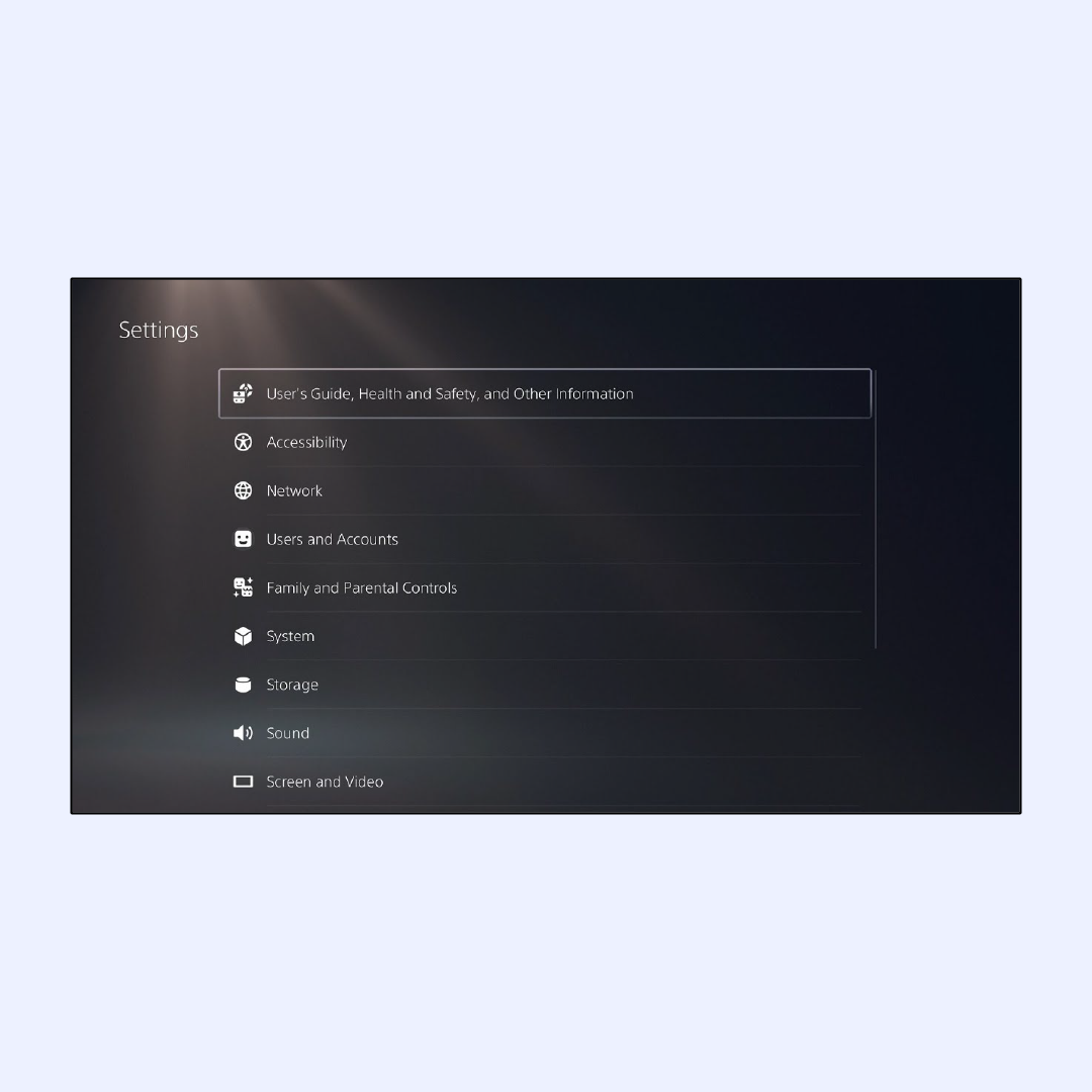 PS5 Settings