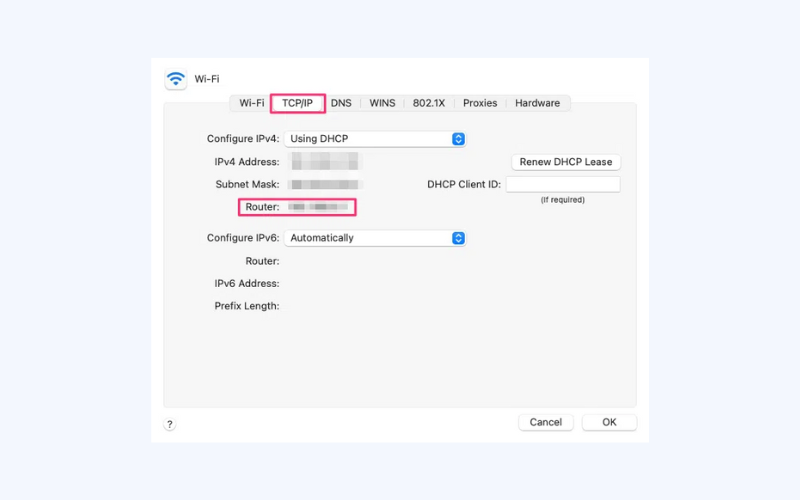 Your IP address will be next to "Router"