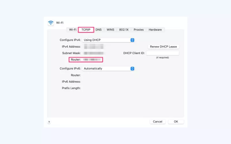 Your IP address will be next to "Router"