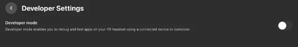 Activate Developer Mode on Oculus