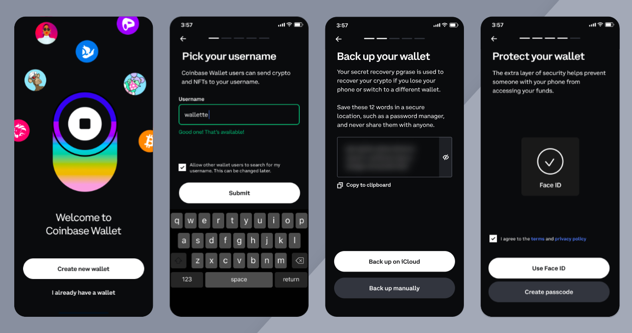 Coinbase Wallet mobile app