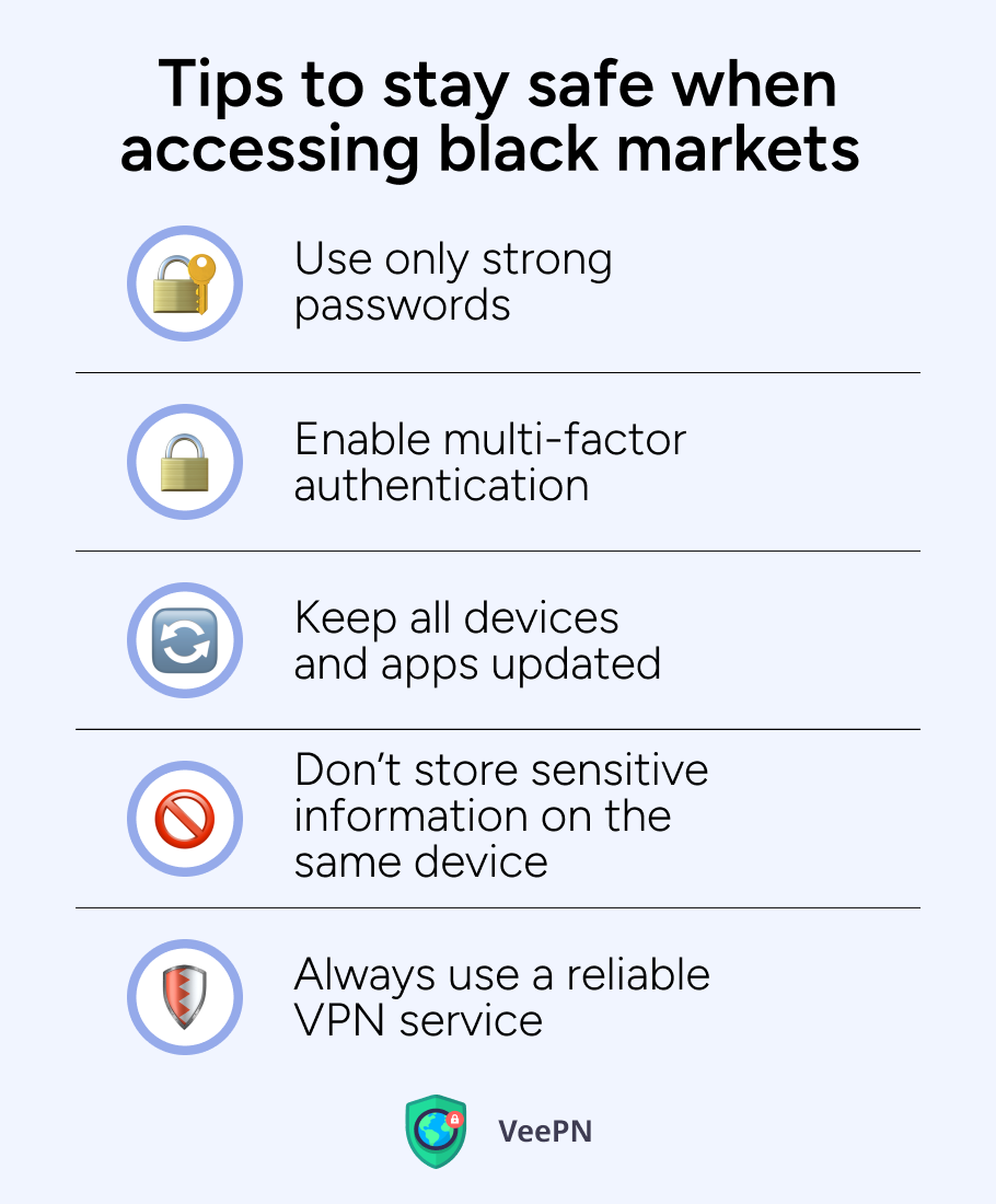 Ways to protect yourself while browsing black market 