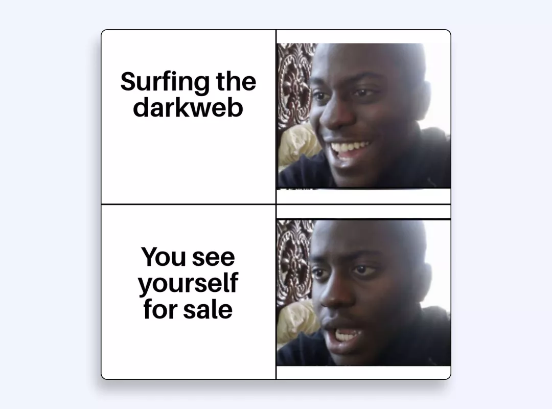 surfing the dark web meme