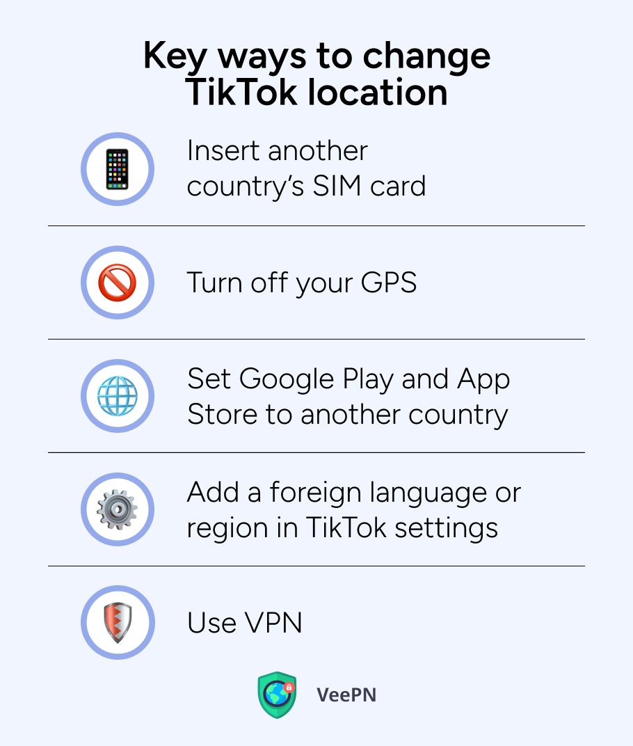 Steps to change TikTok business country