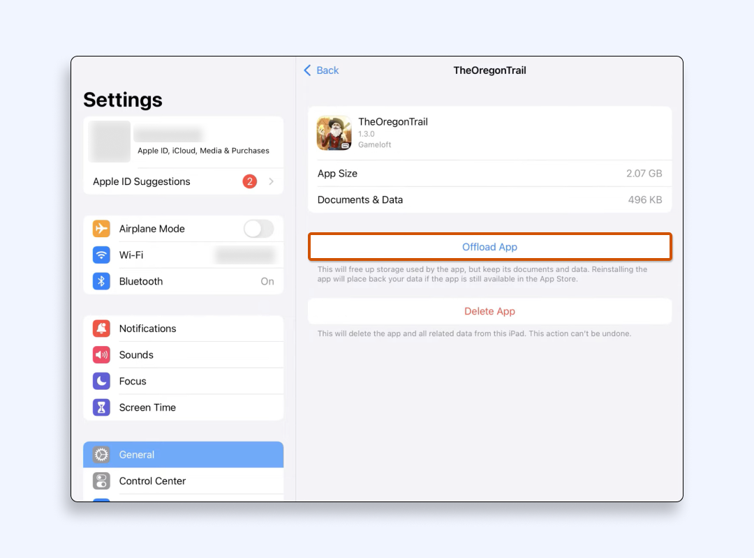 How to Offload Apps on iPad