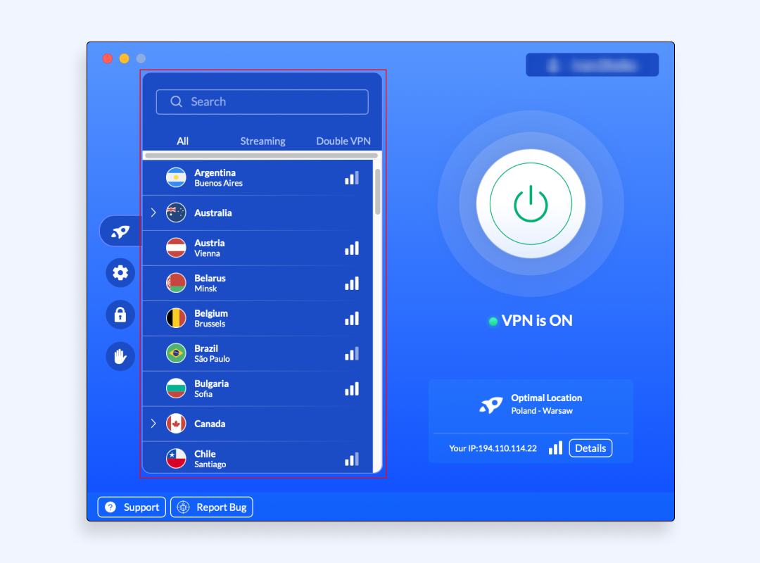 Connect to an optimal VeePN server