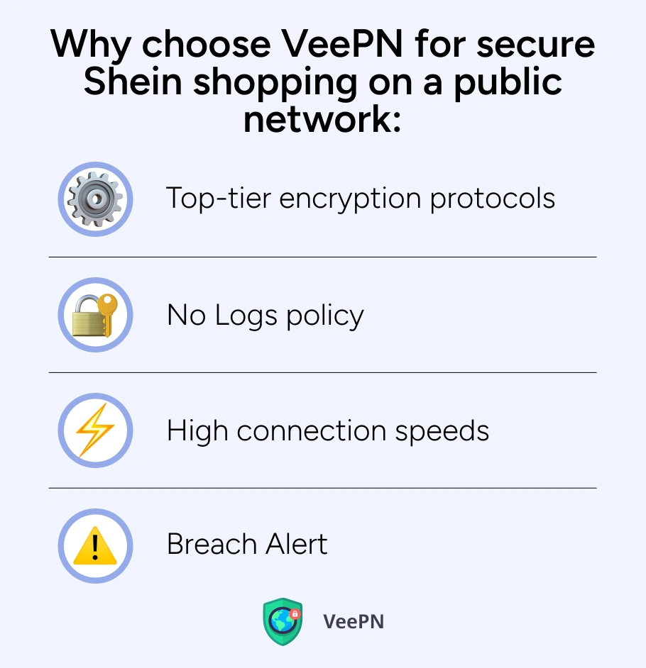 Why choose VeePN for safe Shein shopping