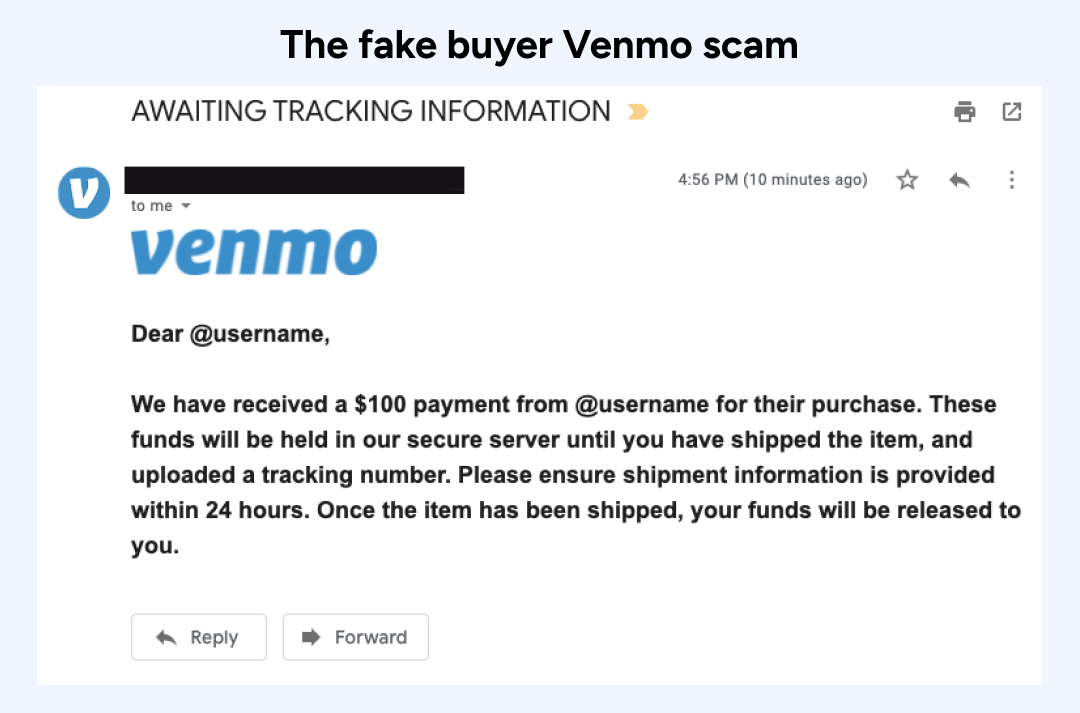 The fake buyer Venmo scam