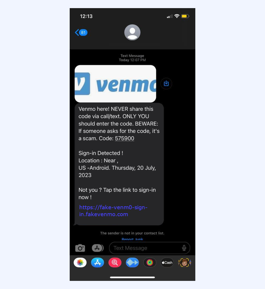 Scammers posing as Venmo support