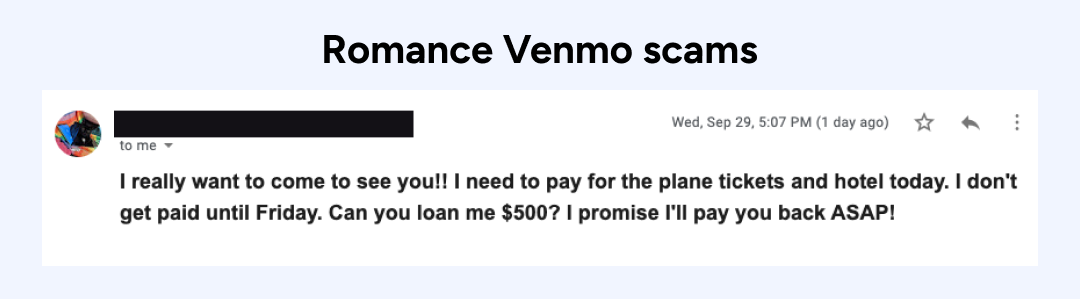 Romance Venmo scams