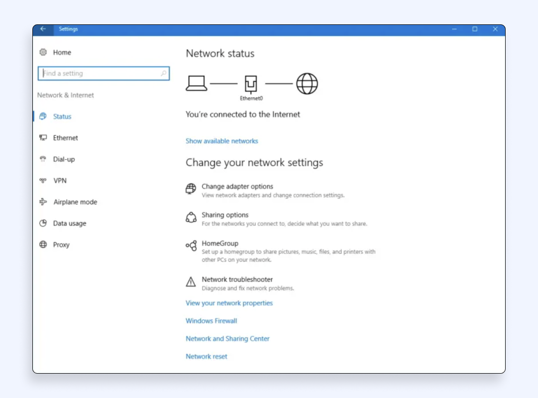 Network status
