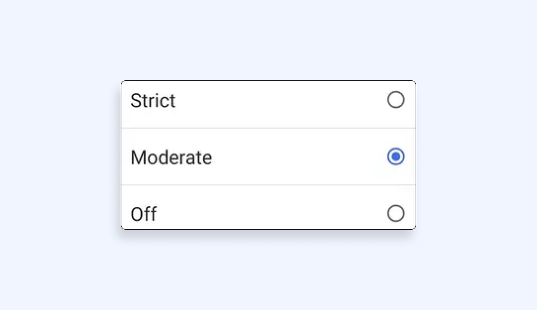 DuckDuckGo safe search turn off