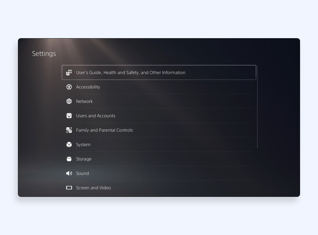 PlayStation Settings