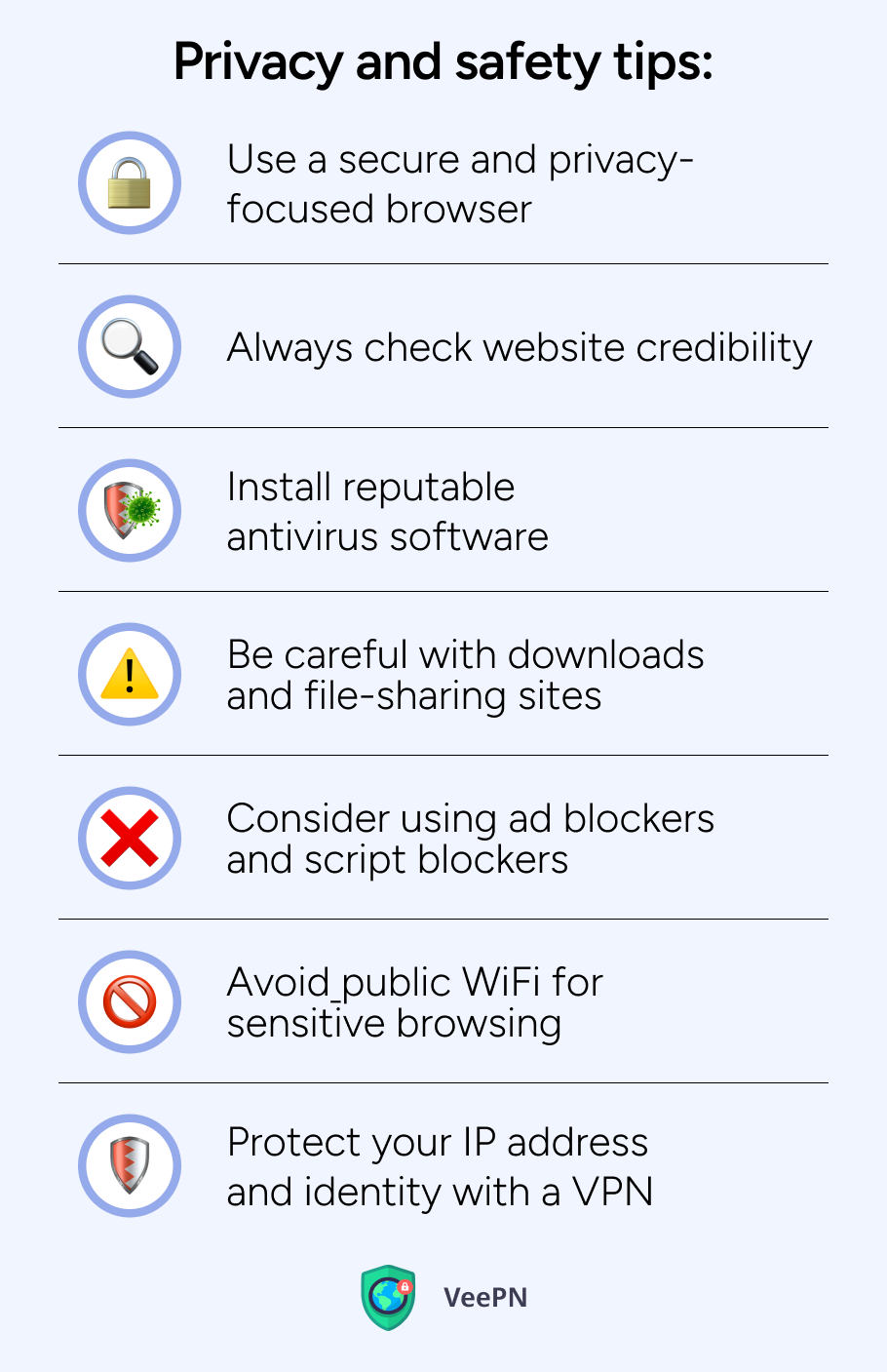 Internet privacy and tips