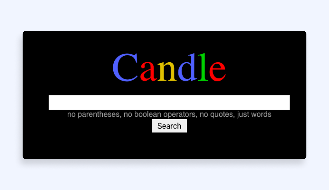 Candle – dark web search engines