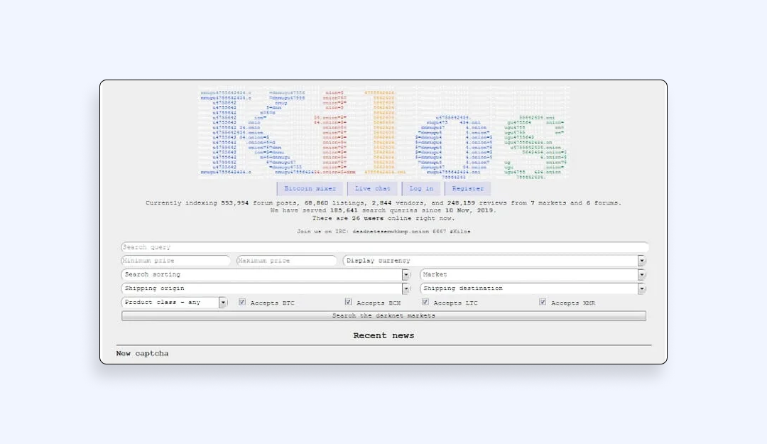 Kilos – dark web search engines