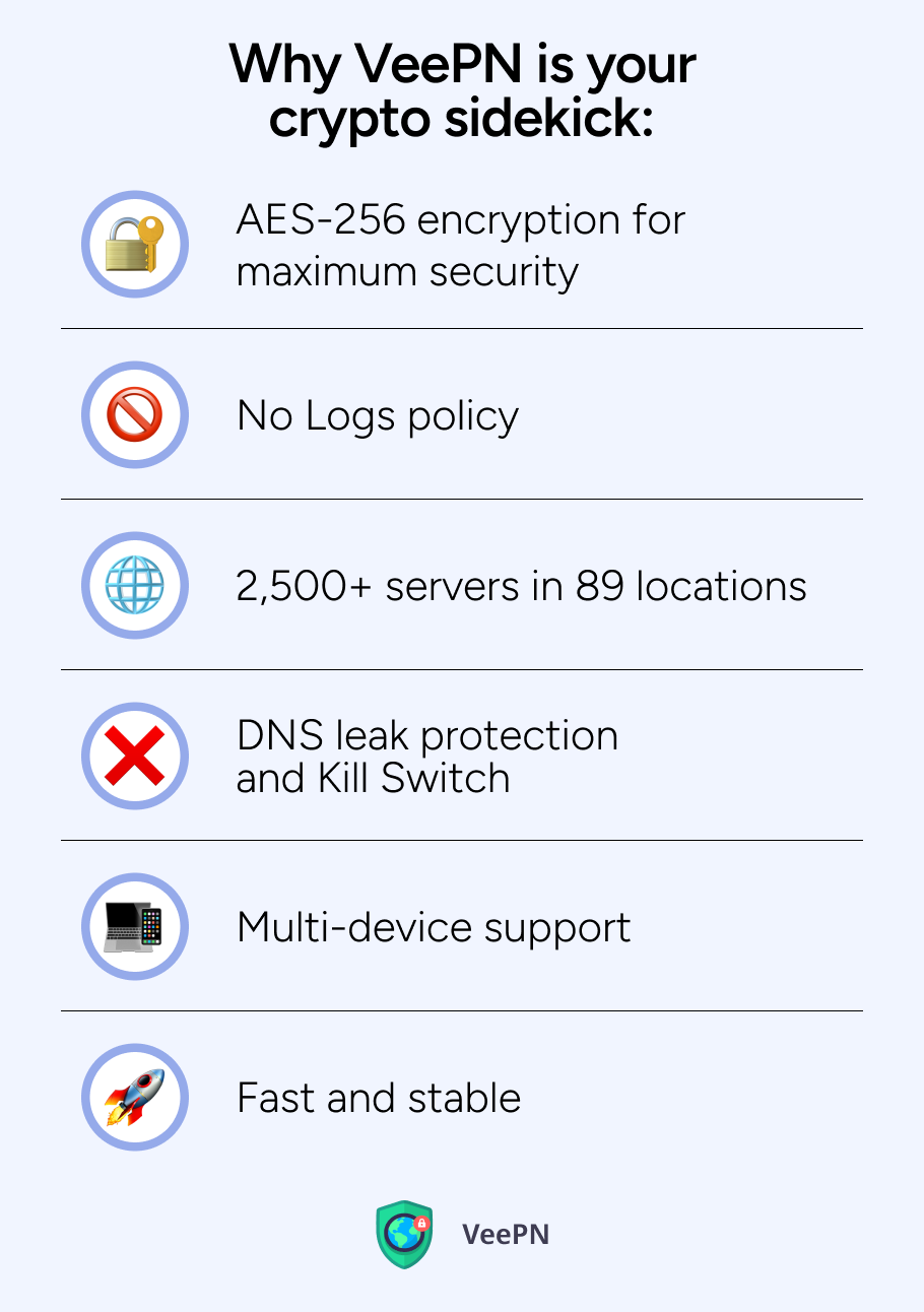 Why VeePN is your crypto sidekick