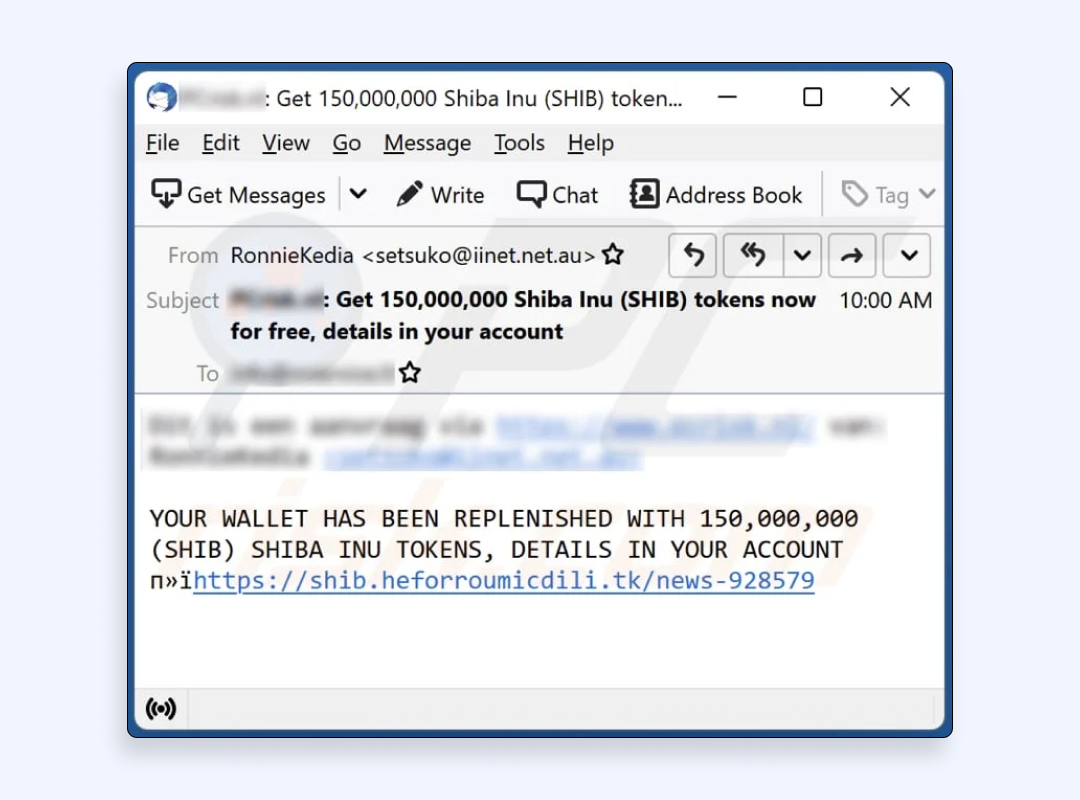 Shibainu airdrop scam