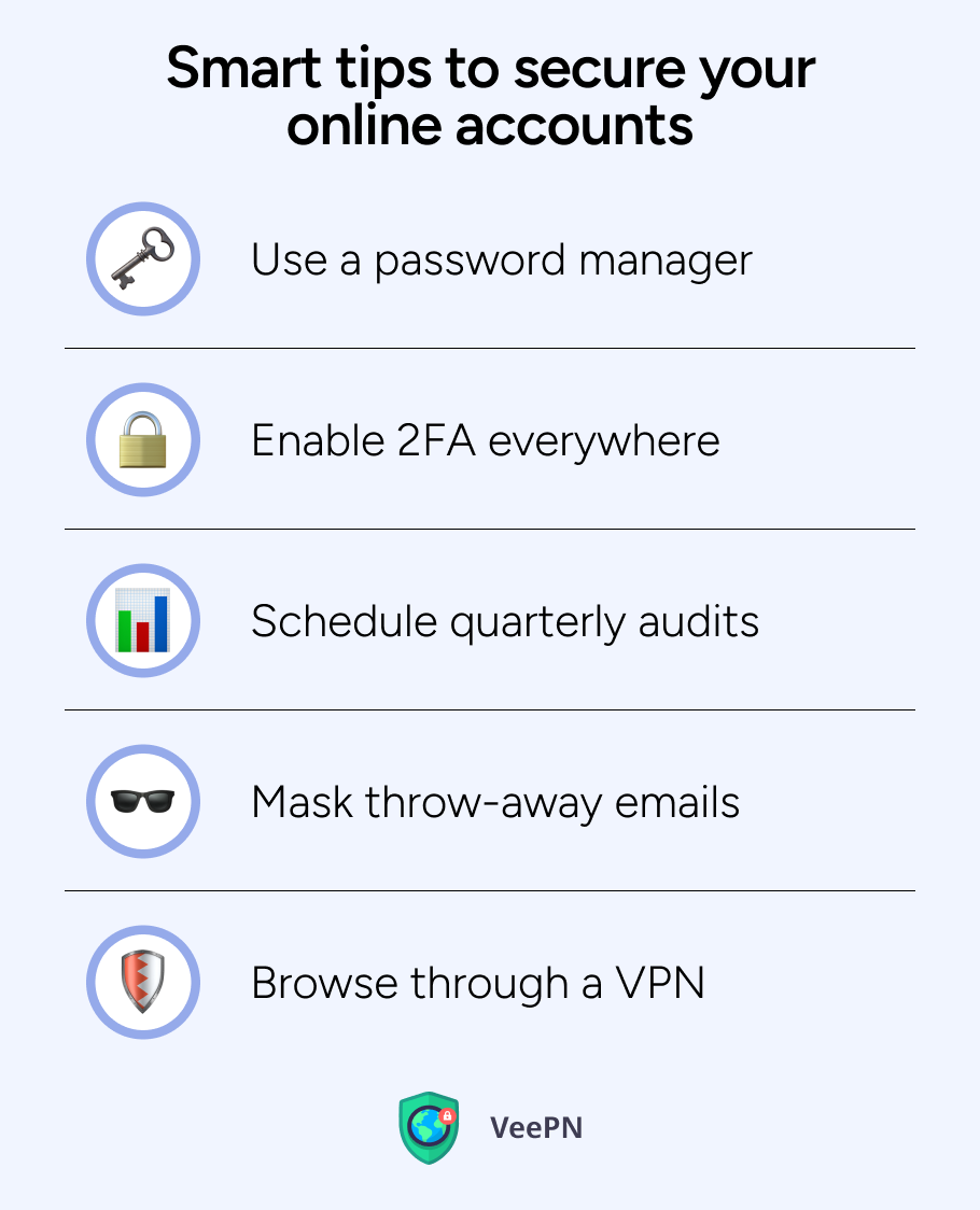 Smart tips to secure your online accounts