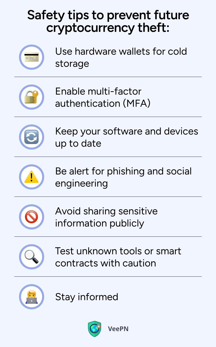 Cryptocurrency safety tips