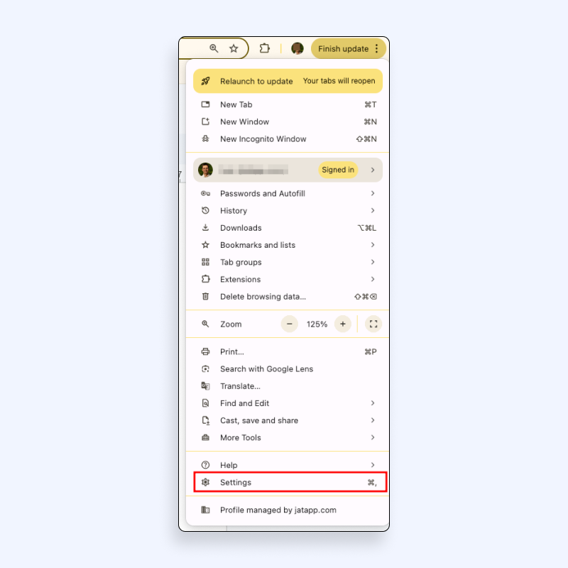 Grant permission in Chrome browser 3