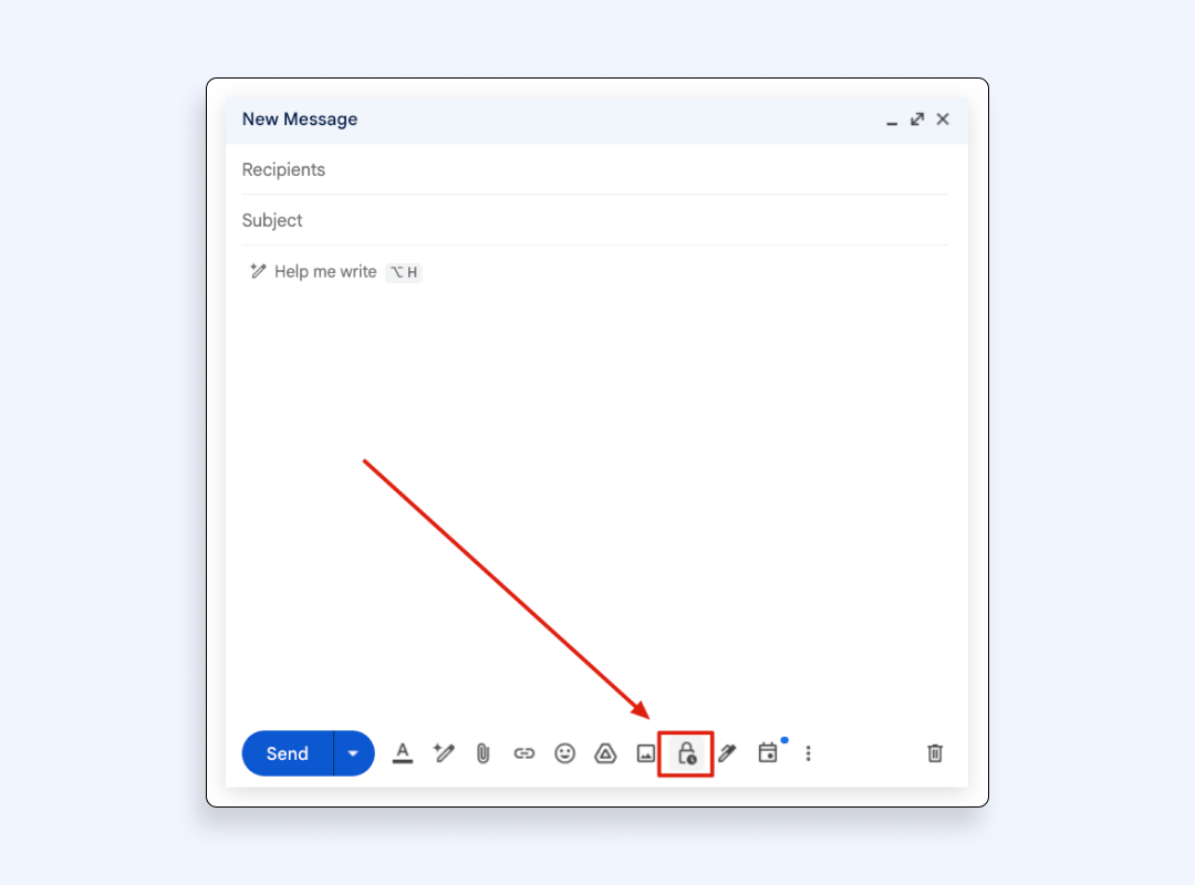 Tap the lock-clock icon