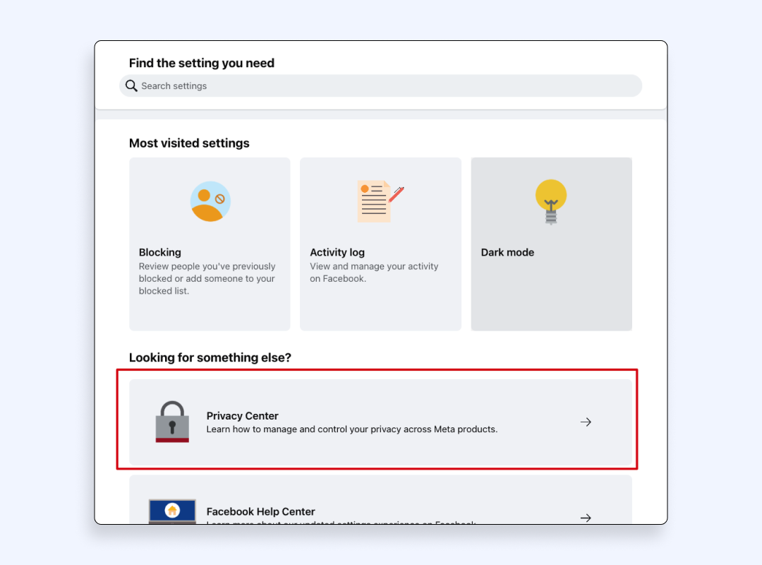 Facebook privacy settings 4